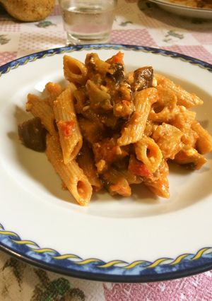 ナスのトマトソースパスタ-レシピのメイン写真