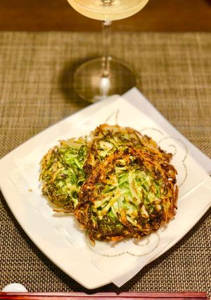 キャベツの外葉かき揚げ♪お弁当フライパン-レシピのメイン写真