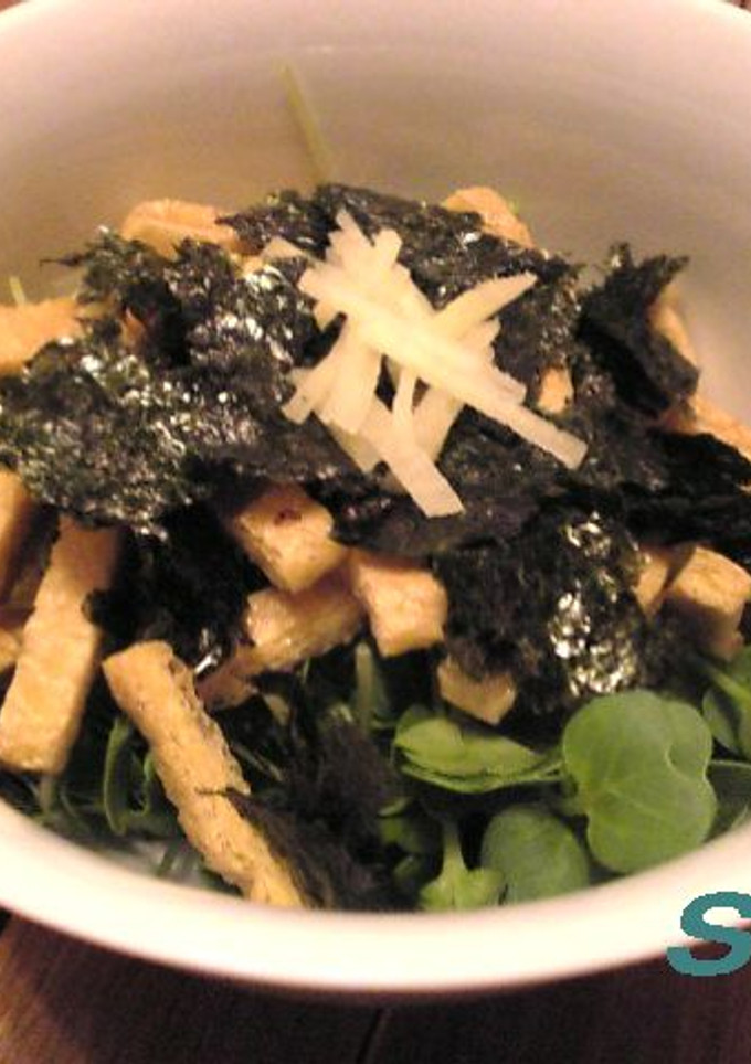 簡単♪かいわれと油揚げ～☆-レシピのメイン写真