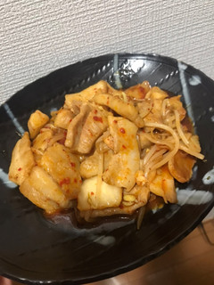 豚トロで豚キムチ-レシピのメイン写真