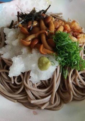 おろし蕎麦 ~手作りなめこのつくだ煮で~-レシピのメイン写真