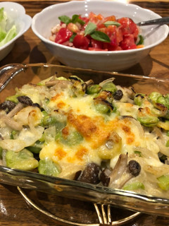 そら豆としめじのグラタン風-レシピのメイン写真