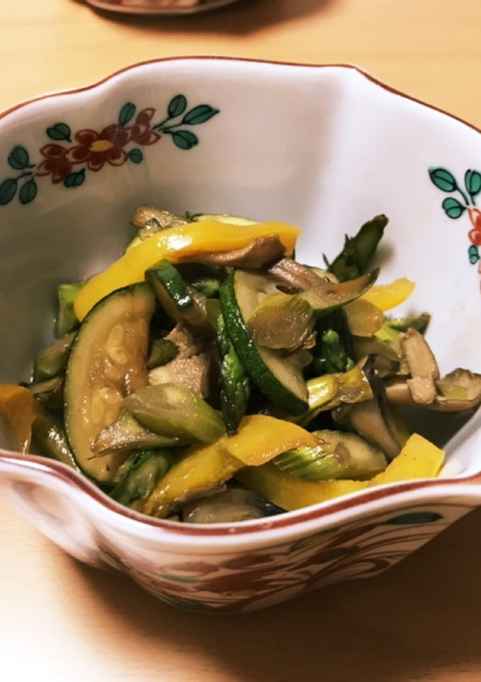 我が家の夏野菜のさっぱりポン酢炒め-レシピのメイン写真
