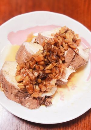 超簡単！玉ねぎタレがおいしい鶏の紅茶煮-レシピのメイン写真