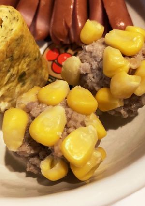 ミートボールのコーン蒸し-レシピのメイン写真