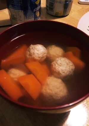 鶏肉団子の梅和風スープ-レシピのメイン写真