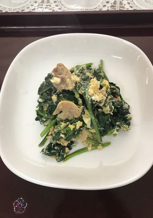 ほうれん草と豚コマ炒め-レシピのメイン写真