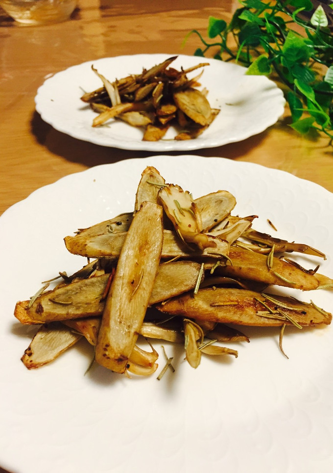 ゴボウと舞茸のローズマリー焼き-レシピのメイン写真