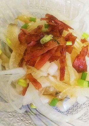 簡単！新玉ねぎベーコンポン酢かけ♪-レシピのメイン写真