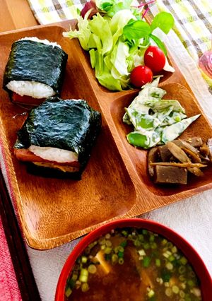 スパムおにぎりモーニング-レシピのメイン写真