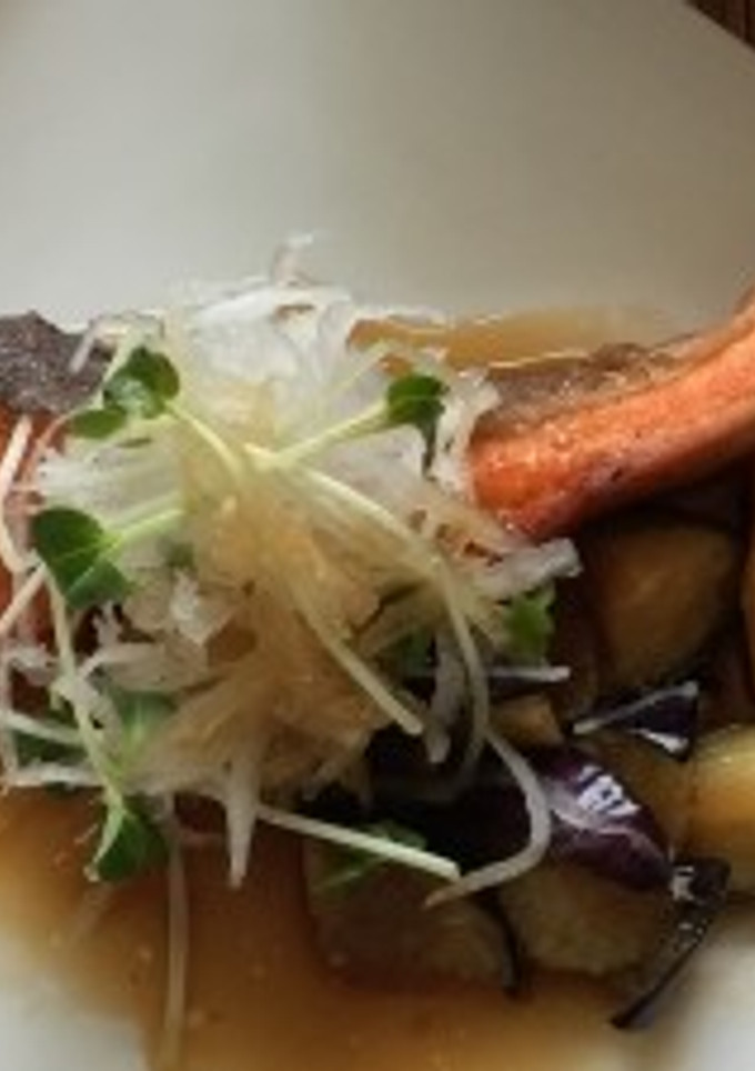 鮭となすのさっぱり揚げ浸し（透析食）-レシピのメイン写真
