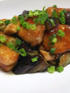 鶏むね肉となすとエリンギの照り炒め-レシピのメイン写真