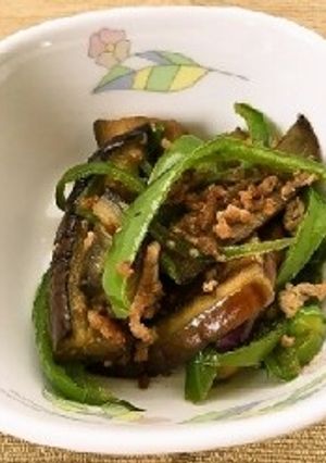 茄子とピーマンの甘辛炒め（透析食）-レシピのメイン写真