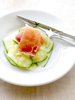 副菜に♪生ハムとズッキーニの簡単サラダ-レシピのメイン写真