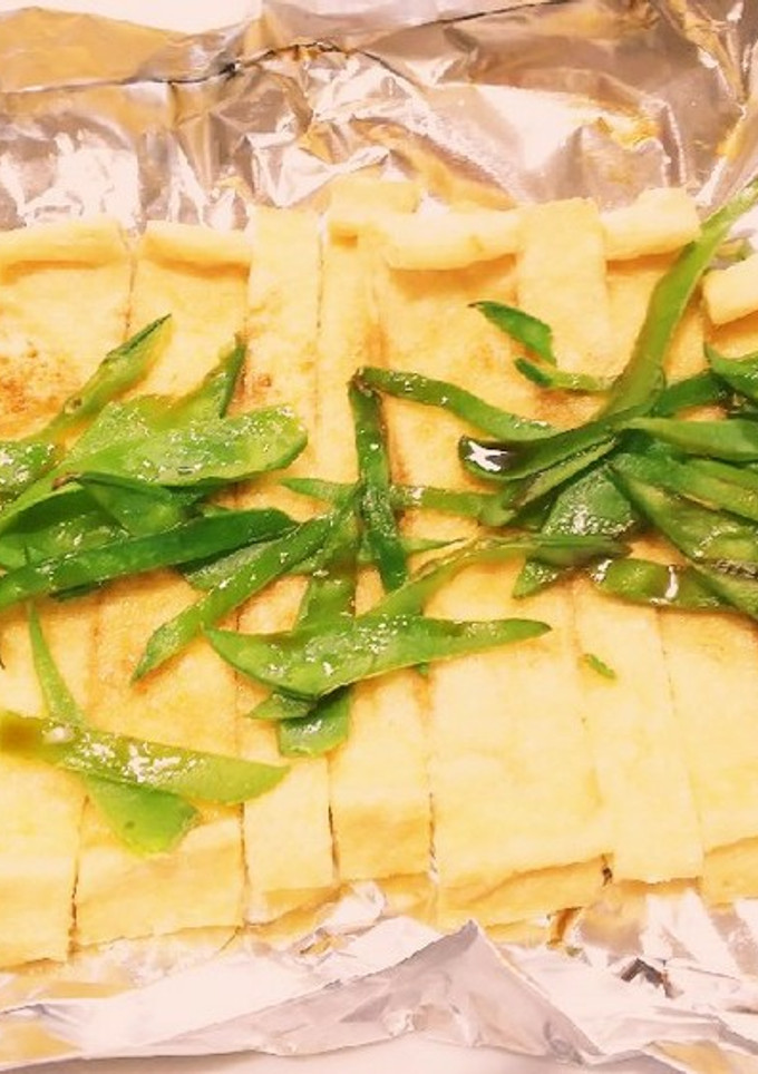 あげ焼き絹さや添え-レシピのメイン写真