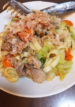 お野菜ぺろりメニュー[焼ききしめん]-レシピのメイン写真