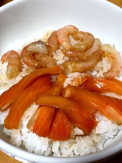 甘エビとサーモンの漬け丼-レシピのメイン写真