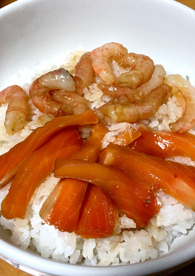 甘エビとサーモンの漬け丼-レシピのメイン写真