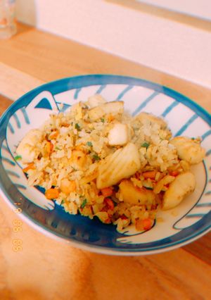 【限界男飯】シーフードチャーハン-レシピのメイン写真