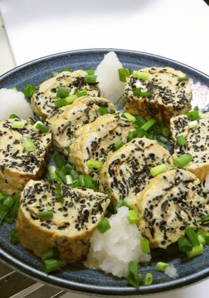 芽ヒジキたっぷりの味付きだし巻き卵-レシピのメイン写真