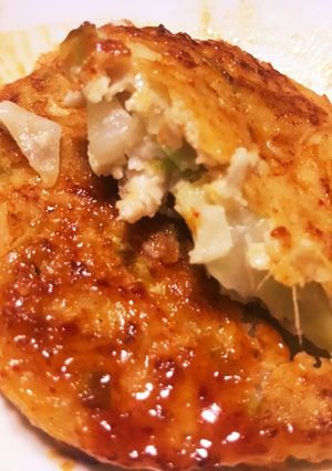鶏むね肉とキャベツつくねキムチ焼き♪-レシピのメイン写真
