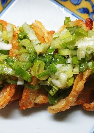 ネギ塩だれ揚げ餃子！ご飯にもビールにも♪-レシピのメイン写真