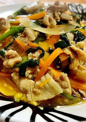豚にらあんかけ丼-レシピのメイン写真