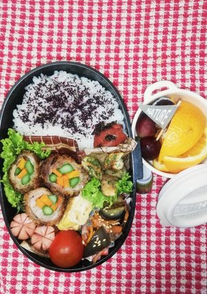 高校男子弁当♡アスパラ巻き揚げ6/6-レシピのメイン写真