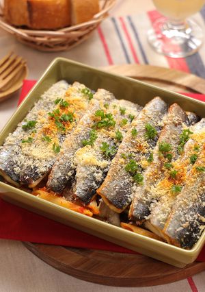 いわしと舞茸のトマトペンネグラタン☆-レシピのメイン写真
