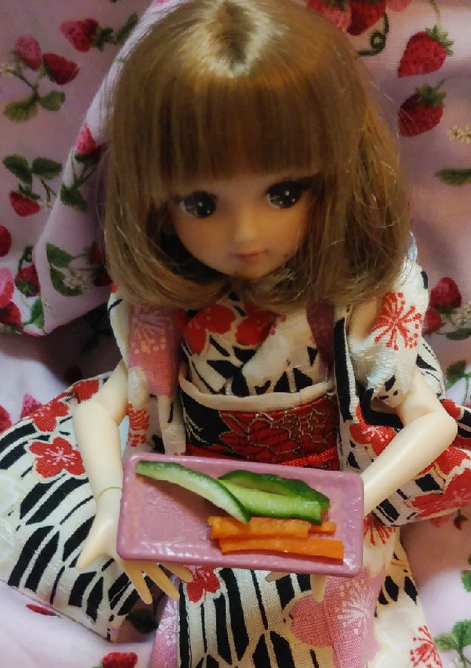 リカちゃんサイズ♡おせんさん再現ꕤ漬物-レシピのメイン写真