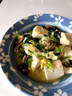 糖質オフ 小松菜豆腐卵とじ-レシピのメイン写真