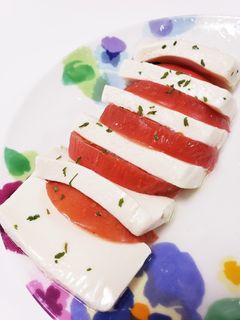 塩豆腐のカプレーゼ風。-レシピのメイン写真