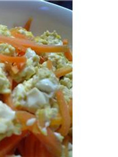 豆腐と人参の卵炒め(簡単炒り豆腐)-レシピのメイン写真