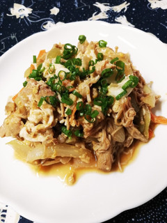 焼き肉のたれで野菜炒めの卵とじ-レシピのメイン写真