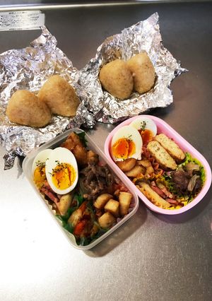 焼きおにぎりと残りもの弁当☆-レシピのメイン写真