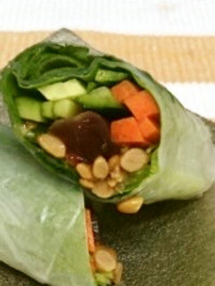 食感、彩り豊か!納豆生春巻き-レシピのメイン写真