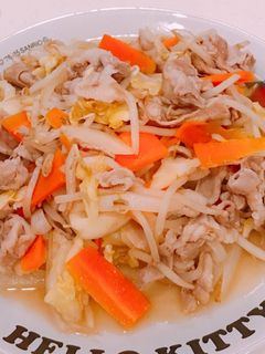 豚バラと野菜の、コンソメ肉野菜炒め!-レシピのメイン写真