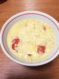 プチトマトと卵のリゾット風お粥-レシピのメイン写真