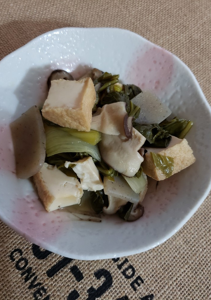 チンゲン菜と厚揚げの煮物-レシピのメイン写真
