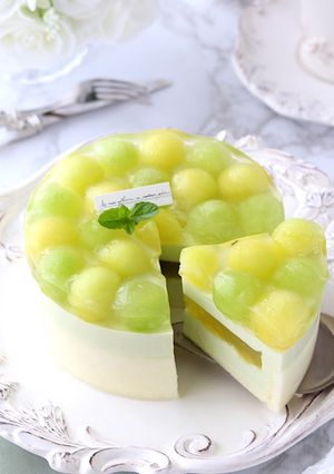 まるっと♡メロンムースケーキ-レシピのメイン写真