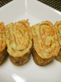 にんじん入り味噌味の玉子焼き-レシピのメイン写真