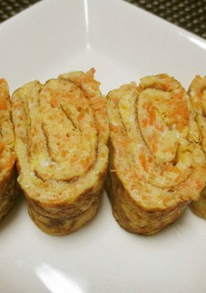 にんじん入り味噌味の玉子焼き-レシピのメイン写真