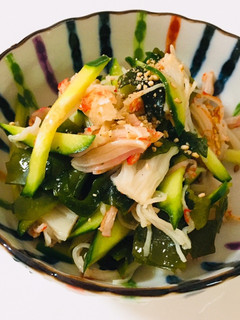 自家製カニカマとワカメとキュウリの酢の物-レシピのメイン写真