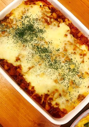 ひき肉と大豆のトマトソース チーズ焼き-レシピのメイン写真