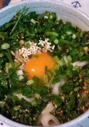 ニラ玉　うどん　【男飯】-レシピのメイン写真