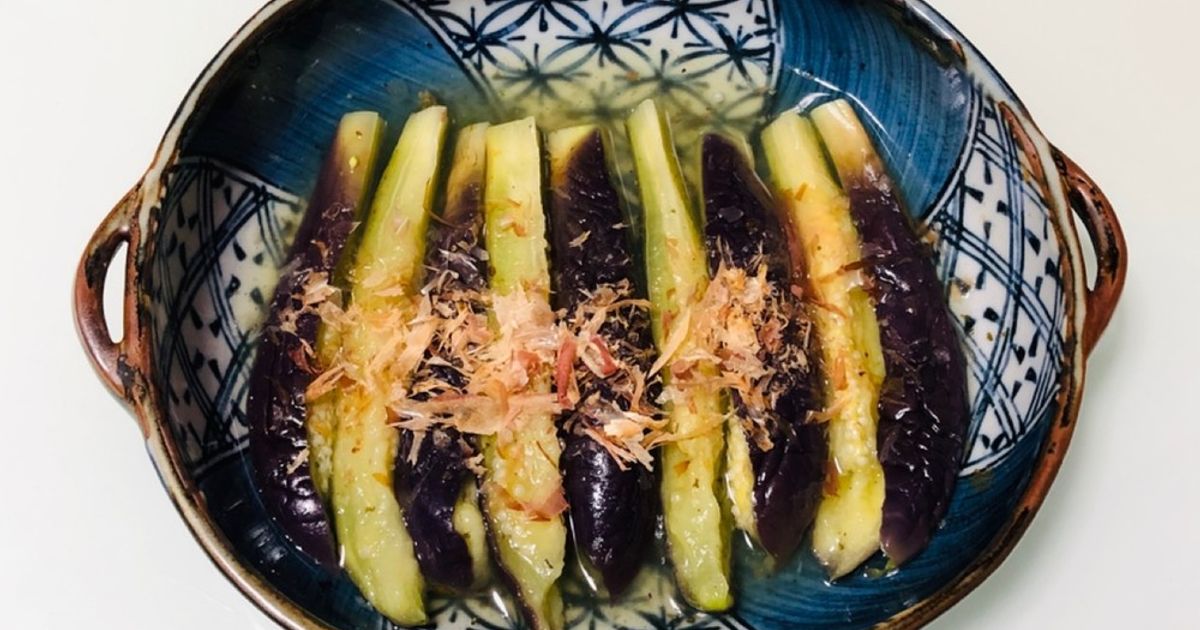 レンジで簡単☆なすの白だし生姜おひたし by ☆akachin