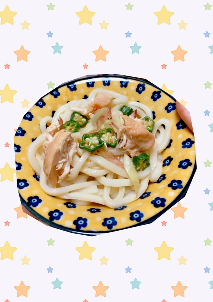簡単♪夏野菜とささみのごまドレうどん-レシピのメイン写真