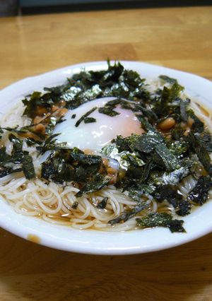 温玉納豆そうめん-レシピのメイン写真