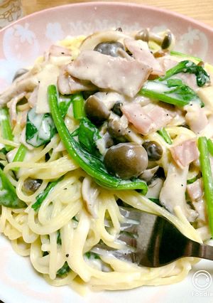 簡単なきのこクリームパスタ-レシピのメイン写真