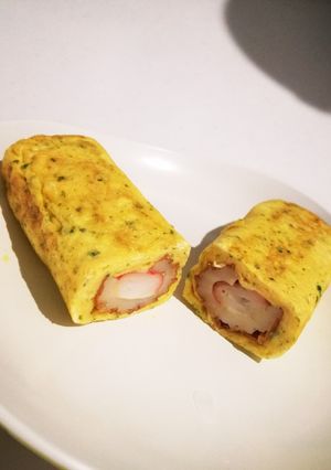 カニカマ竹輪の卵焼き-レシピのメイン写真